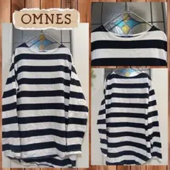 ☆OMNES ボーダー柄 長袖カットソー