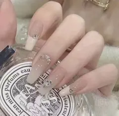 【24枚】ネイルチップ 韓国 ワンホン 量産 ちゅるん ヌード フレンチ スナ系