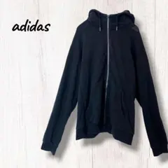 アディダス adidas ジップアップ パーカー ブラックのサムネイル