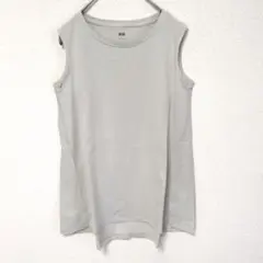 UNIQLO ライトグレー ノースリーブ Tシャツ S