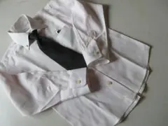 ち*ぃ様 新品　１３０cm男の子　山本寛斎　ネクタイ付シャツ 淡いピンクRH２9