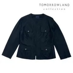 05T922☆ TOMORROWLAND 春夏 リネンノーカラージャケットのサムネイル