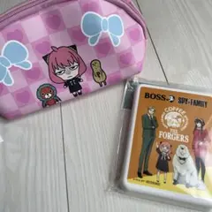 SPY×FAMILY ポーチ ピンク チェック柄