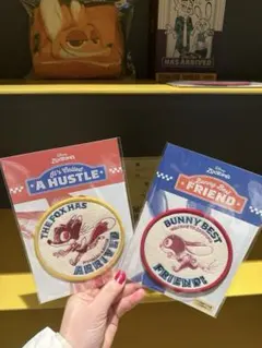 韓国限定★コンポーズコーヒーディズニー ズートピア2刺繍コースター2枚セット