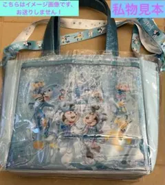 クリアバッグ　ポケット付き　×1点