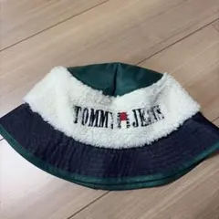 TOMMY JEANS バケットハット グリーン/ネイビー
