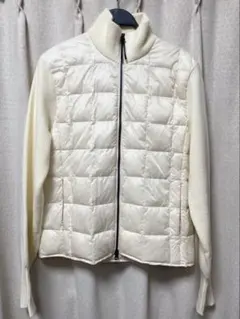 TAION ベーシック ハイネックWジップ ニットスリーブダウンジャケット