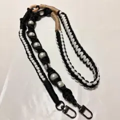スマホショルダーストラップ パラコード ビーズ付き