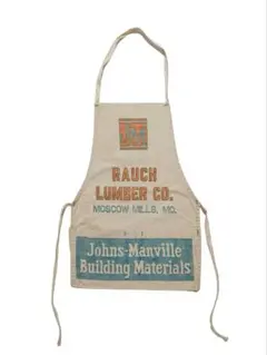 日曜日限定価格 50s ビンテージ 企業物 ワーク 染み込み エプロン