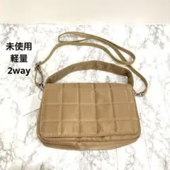 【新品未使用】LAKOLE ラコレ ショルダーバッグ 軽い ベージュ 肩掛け