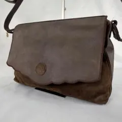 FENDI ヴィンテージ スエード ショルダーバッグ ブラウン」のサムネイル