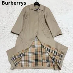 美品✨バーバリー ステンカラーコート ハニーベージュ ノバチェック ロング丈