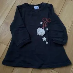hakababy 黒 花刺繍 チュニック