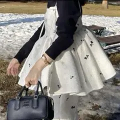 Bibiy B. COSMOS BUSTIER ホワイト フレアキャミソール