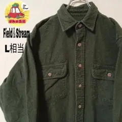 USA古着 Field＆Stream ヘビーネルシャツ　L相当　モスグリーン