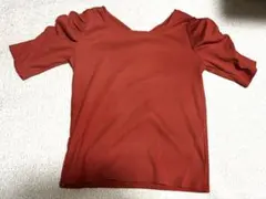 AZUL by MOUSSY 前後2wayニットトップス　半袖　オレンジ