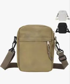 ショルダーバッグ 小さめ 縦型 男女兼用 斜めがけ サコッシュ ミニ ベージュのサムネイル