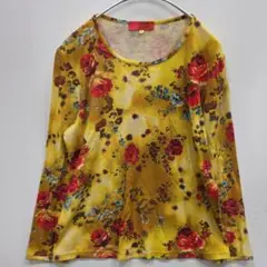 Ungaro 花柄 長袖Tシャツ Lサイズ　レディース　y22