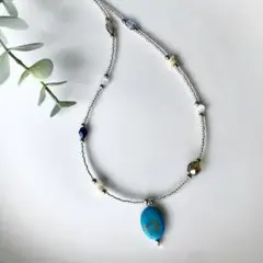 beads necklace＊turquoise stone