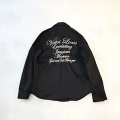 archive opium シャツジャケット 刺繍ロゴ 黒 平成 y2k