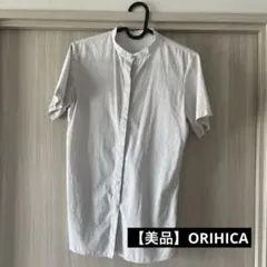 【美品】ORIHICA オリヒカ　ブラウス　ストライプ　シャツ　オフィスコーデのサムネイル