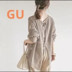 GU サマー二ット （オリーブグリーン） リボン付き