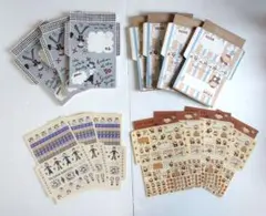 〈難あり〉　メモ便箋７組とシール７枚まとめ売り　平成レトロ