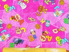 アンパンマン,生地幅110cm×長さ70cm、A2100-26Bピンク
