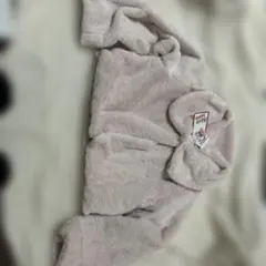 フリースジャケット 襟付き 淡いピンク