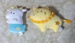 つぶらな瞳の星座 ぬいぐるみキーホルダー獅子とやぎ 2個セットのサムネイル