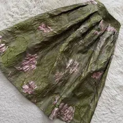 《良品》 Jil Purple 花柄スカート グリーン F ナチュラル 華やかのサムネイル