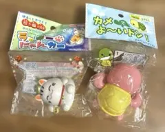 ラッキーにゃんカー カメでよ〜いドン！ カプセルトイ 2点セットおもちゃのサムネイル