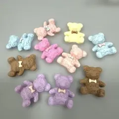 A-149パーツ　素材　デコレーション　アクセサリー　プラパーツ　10個　くま