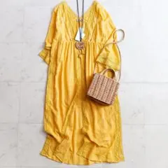 極美品✨2025年 サラマリカ ミラー刺繍ジャガード織りワンピース