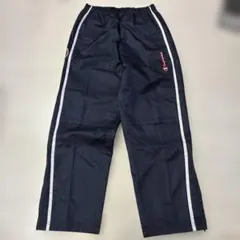 美品 00s Champion トラックパンツ ネイビー サイドラインロゴ