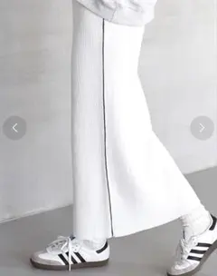 新品未使用 コカ coca ラインニットスカート （White） M