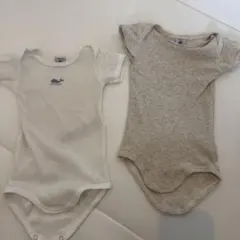 PETIT BATEAU 半袖ボディロンパース　6m 2枚セット