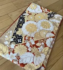 正絹　袋帯 華やかな花柄