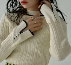 miette アイボリー 長袖ニット