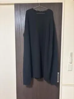 unravel projectリブ編み ブラックニット ロングセーター