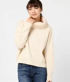 URBAN RESEARCH   タートルネックニットハイネックニット  白