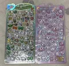 うるちゅるPOPシール風　シマエナガ　ボンボンドロップシール風　シール交換　立体
