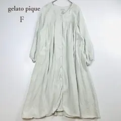 美品 ジェラートピケ マタニティ ガーゼワンピース ミントグリーン F ルーム