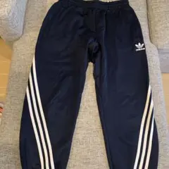 adidas 3本ライン ネイビーパンツ UK S
