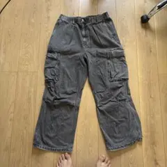 ウォッシュドデニム カーゴパンツ ワイドシルエットのサムネイル