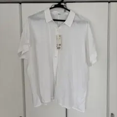 ユニクロ　UNIQLO レーヨン　ブラウス　M ホワイト 半袖シャツ 白