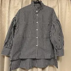 ギンガムチェック長袖シャツ