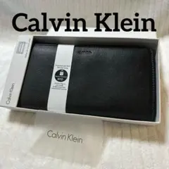 【新品】Calvin Klein レザー ジップアラウンド ウォレット 本革財布