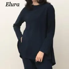 【新品】Eluraエルーラ　チュニック　長袖トップス　セレモニー　ネイビー　Ｓ