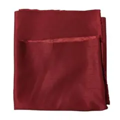 【難有】バックサテンシャンタン ワイン ポリエステル 50㎝ 布地 生地 ハギレ